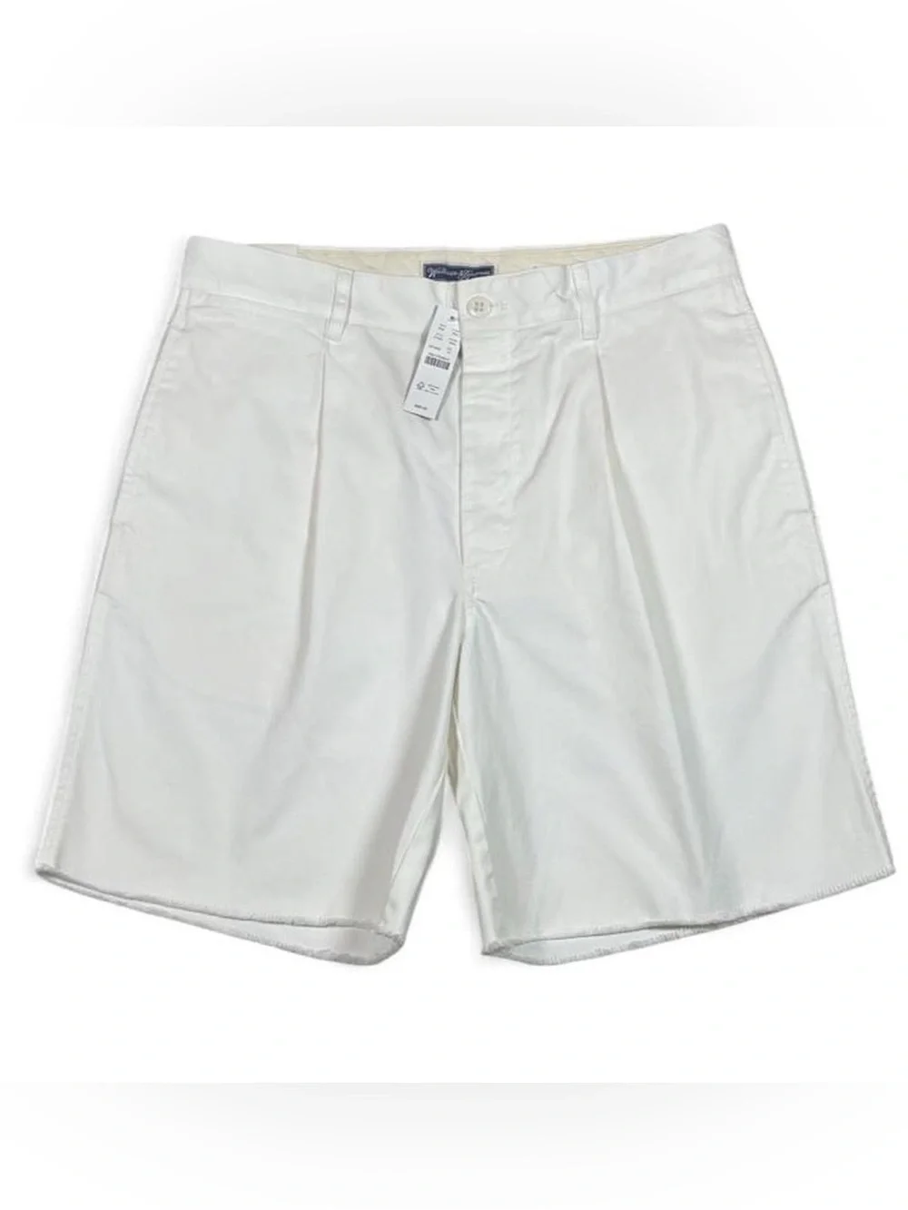 NWT! Wallace & Barnes J.Crew White Pleated Button-Fly Shorts Men’s Size W31 L8